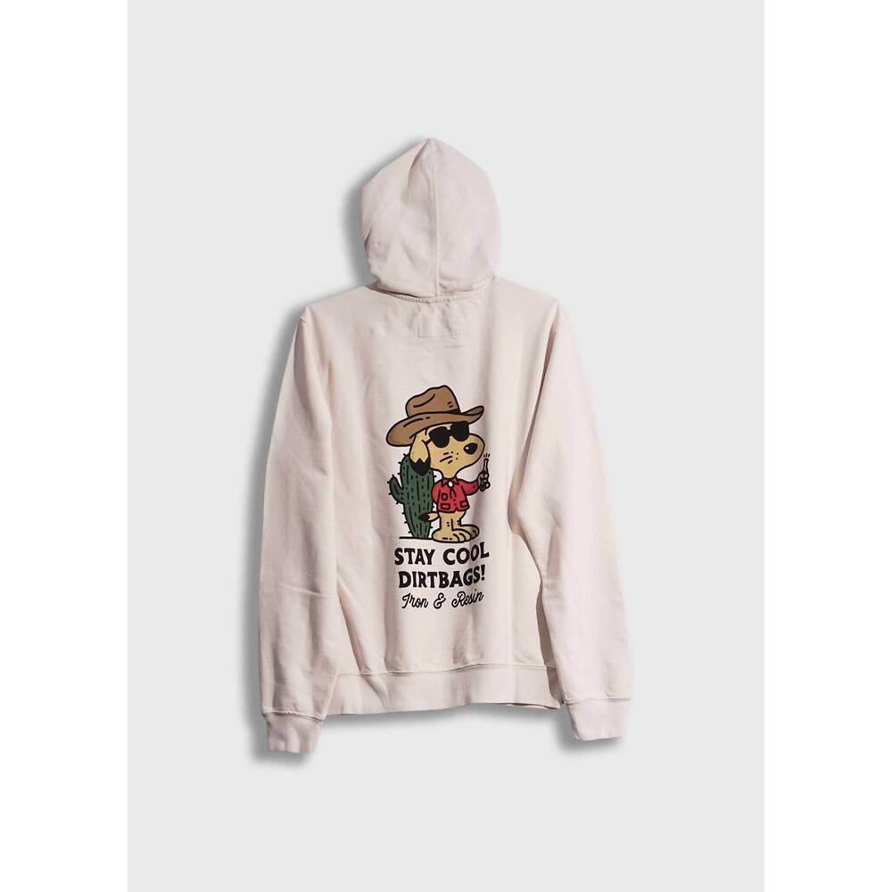 NEW IRON & RESIN men's stay cool hoodie in natural
